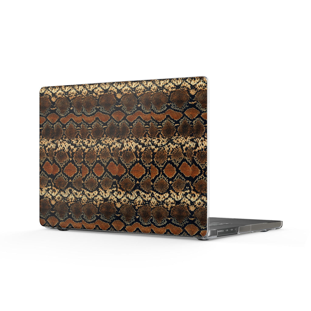 Brown Snake Pattern - Clear Mackbook Case