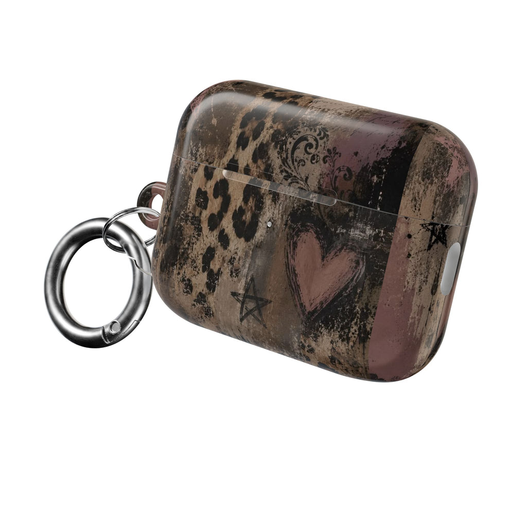 Leopard Heart AirPod Case — Vintage Glam Protective Cover