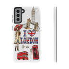 I Love London Illustrated Collage phone case | Tough Case