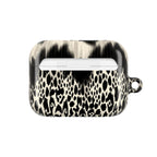 Leopard Print AirPod Case — Black & Ivory Chic Protective Cover