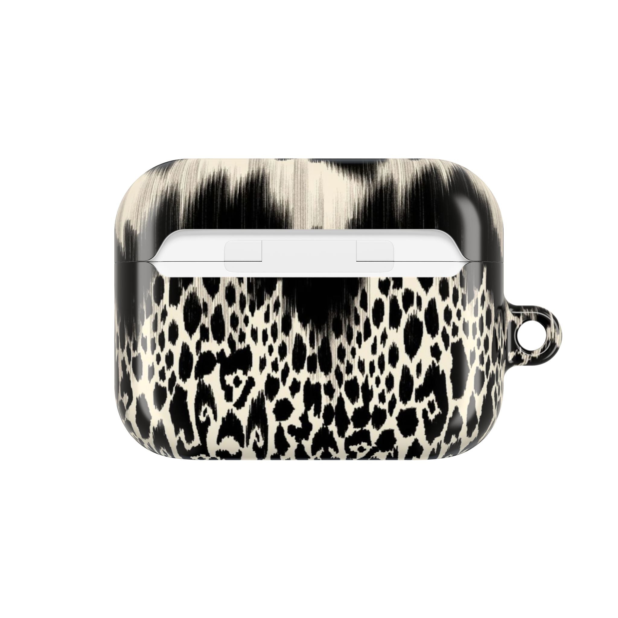 Leopard Print AirPod Case — Black & Ivory Chic Protective Cover