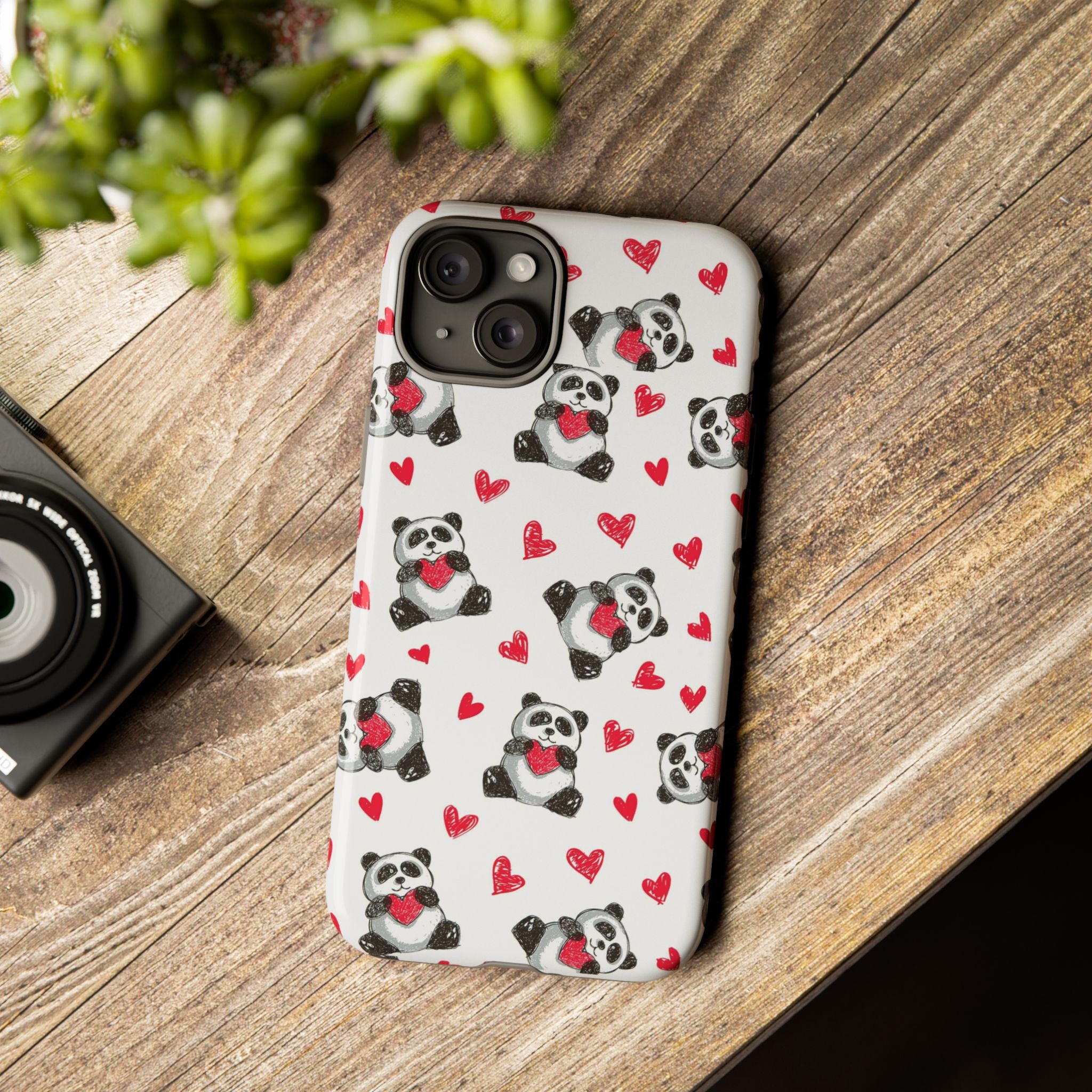 Cute Panda Pattern Phone Case — Tough Cases