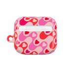 Heart Pattern AirPod Case — Pink Retro Love Protective Cover