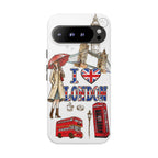 I Love London Illustrated Collage phone case | Tough Case