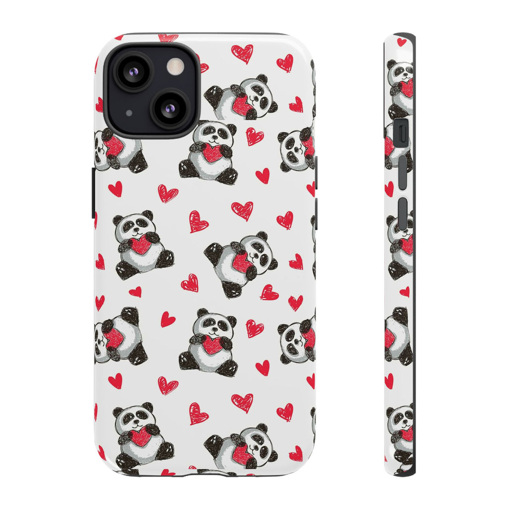 Cute Panda Pattern Phone Case — Tough Cases