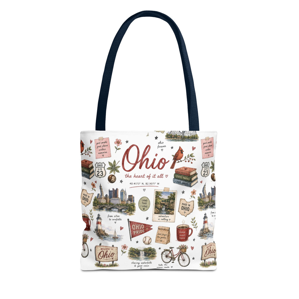 Ohio Illustrated Tote Bag — All-Over-Print Travel & Gift Tote