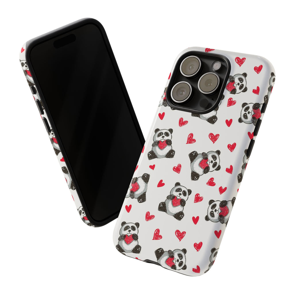 Cute Panda Pattern Phone Case — Tough Cases