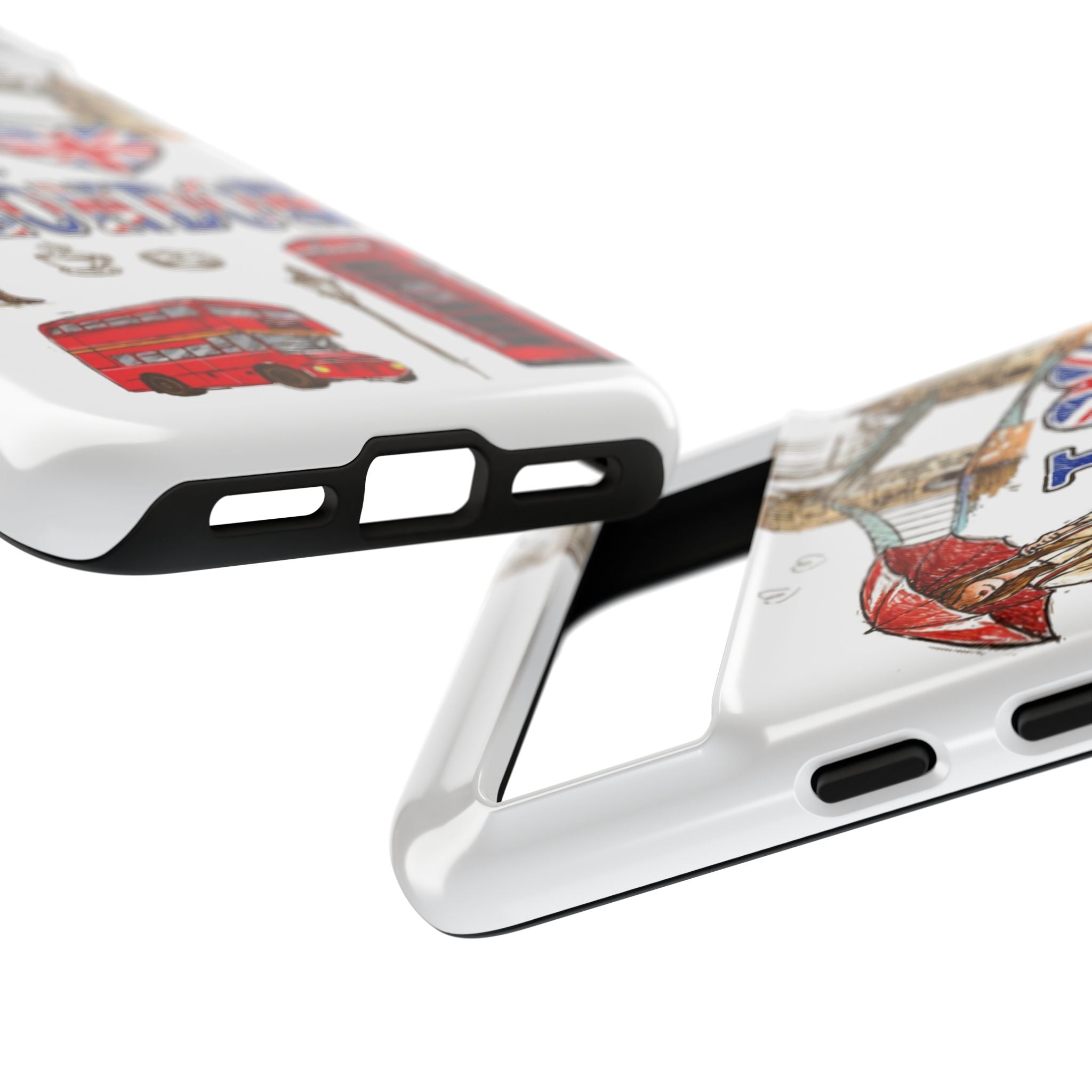 I Love London Illustrated Collage phone case | Tough Case