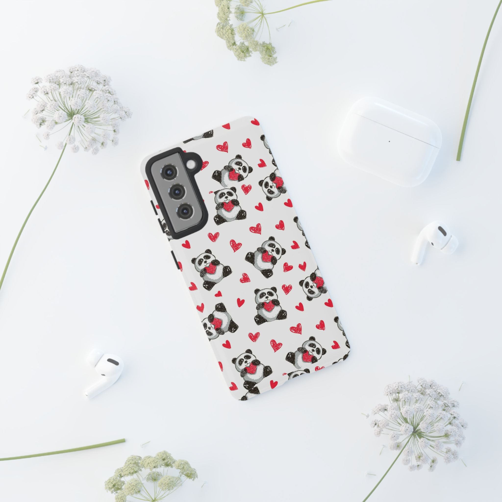 Cute Panda Pattern Phone Case — Tough Cases