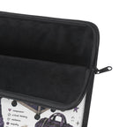 Cute Raccoon Nurse Laptop Sleeve — Nursing Student Gift, Scrubs & Coffee Design