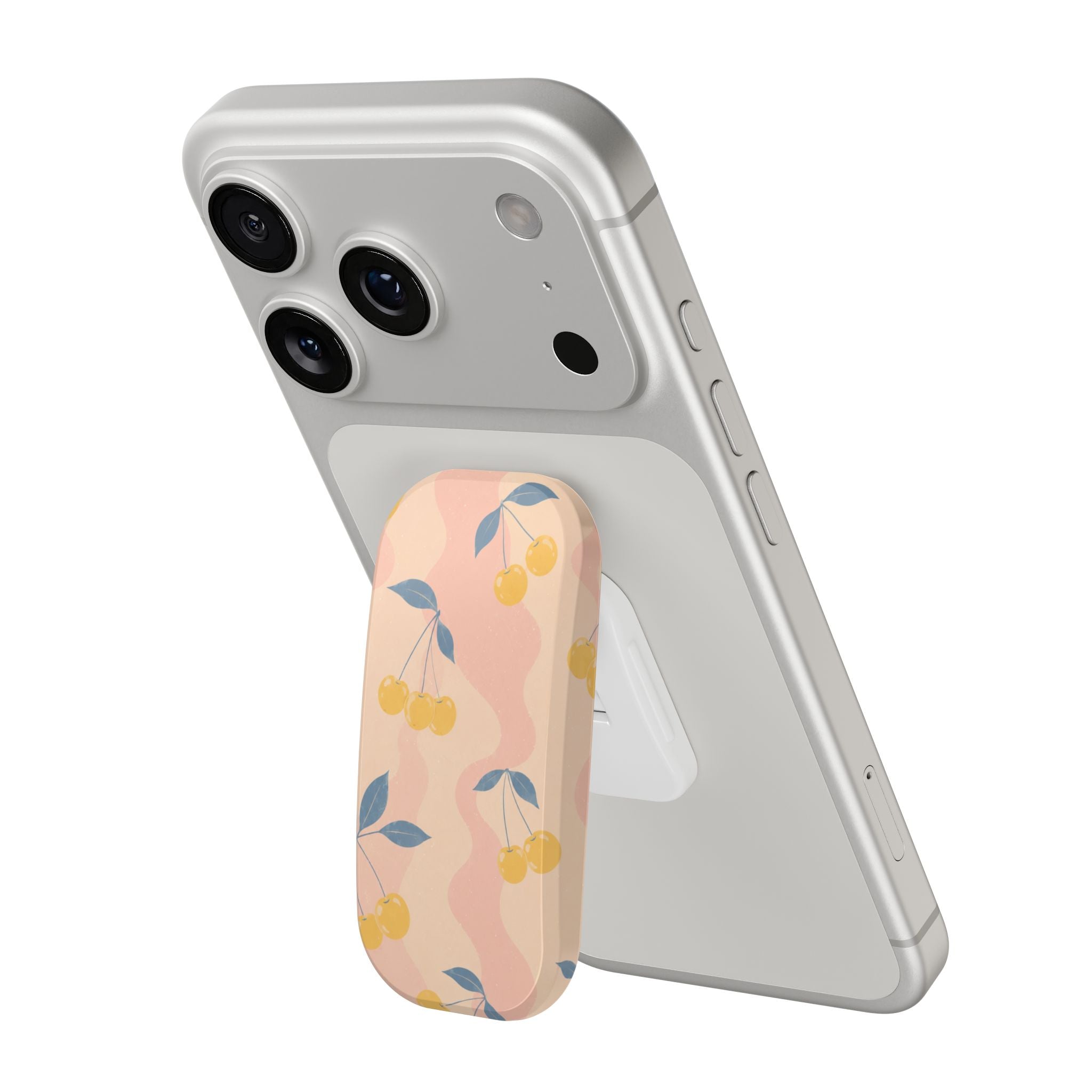 Retro Yellow Cherry - Phone Grip & Kickstand