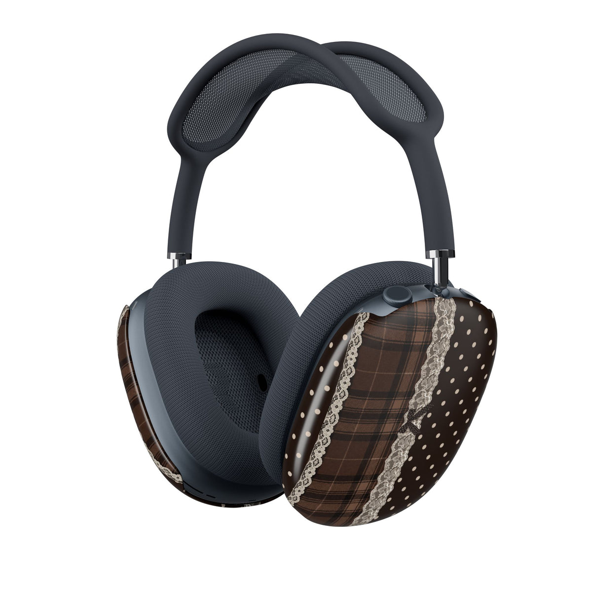 Brown Plaid & Lace - AirPods Max Case