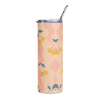 Retro Yellow Cherry - Stainless Tumbler