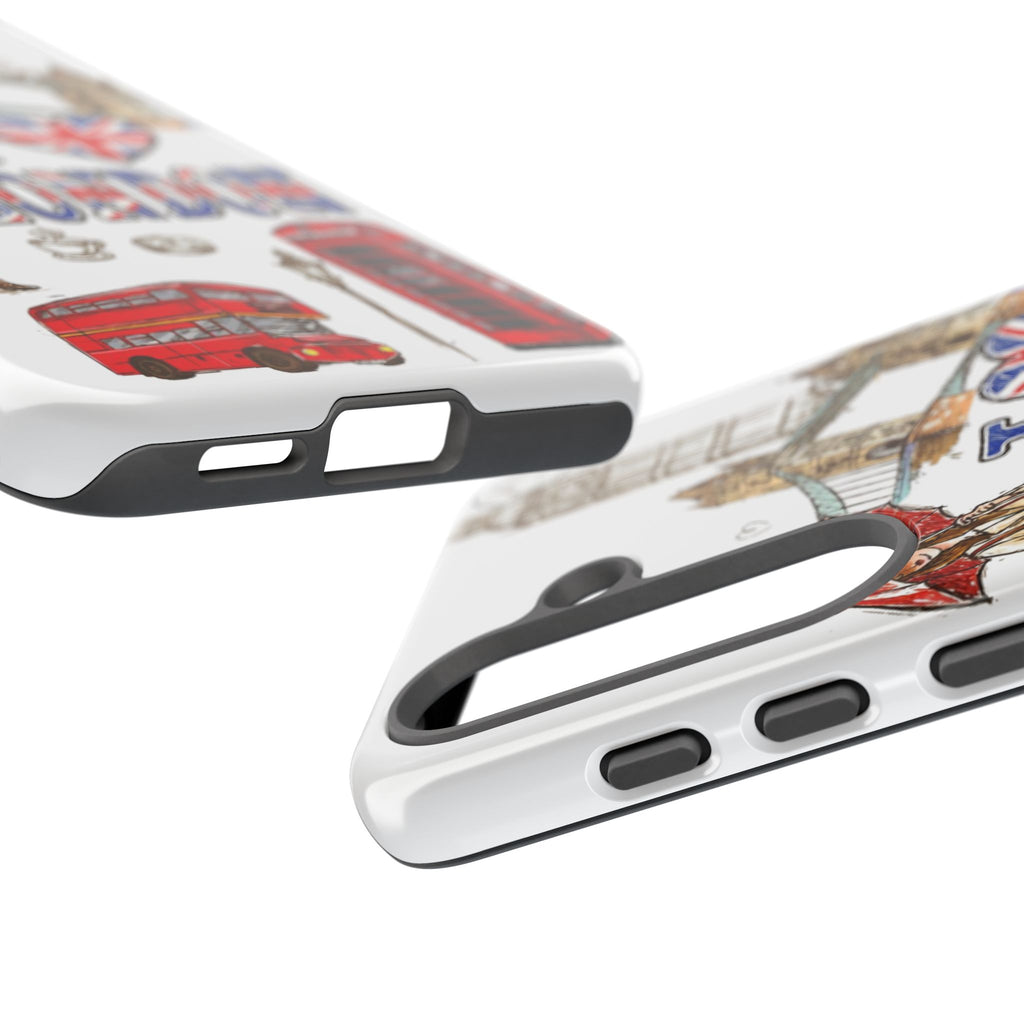 I Love London Illustrated Collage phone case | Tough Case