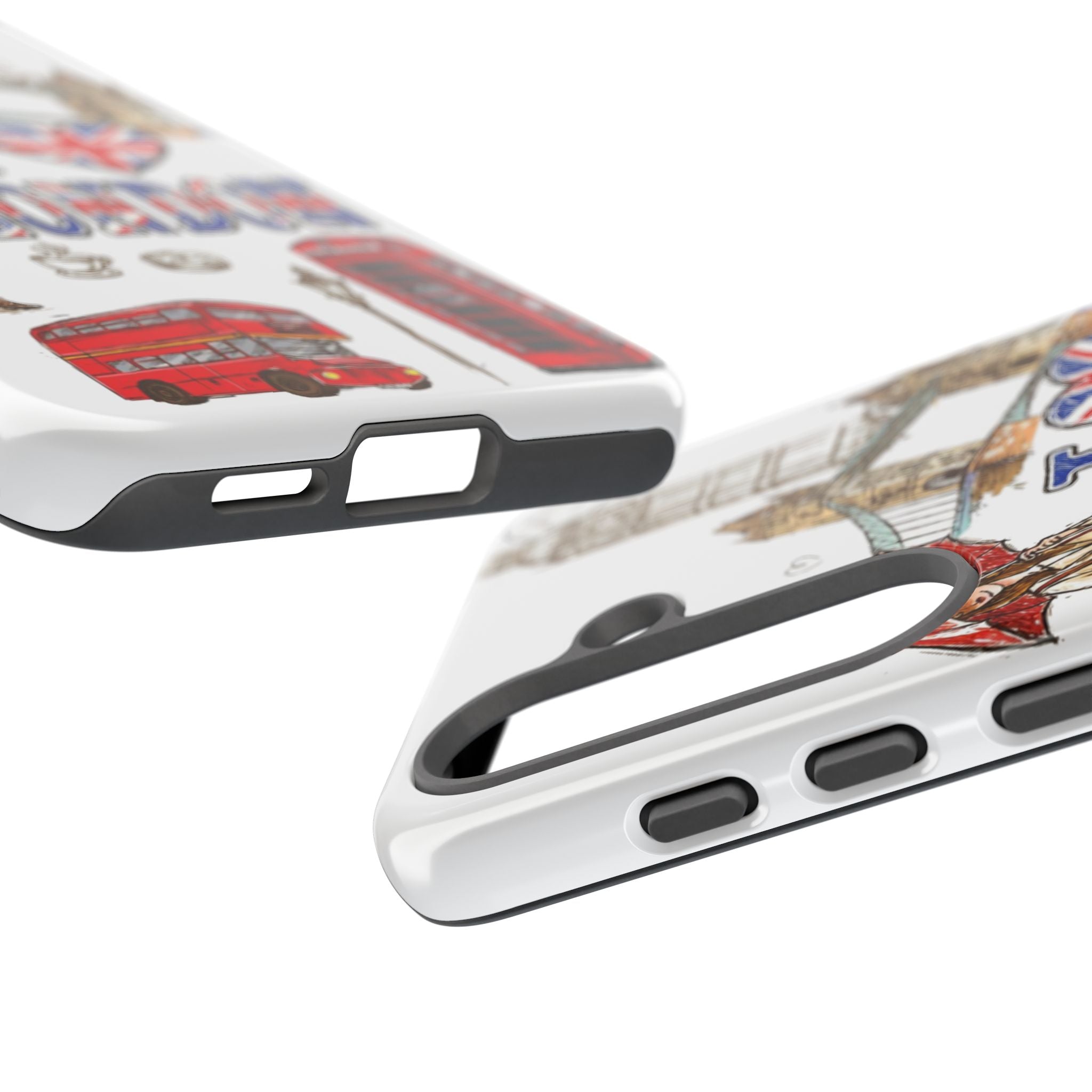 I Love London Illustrated Collage phone case | Tough Case