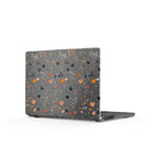 Clear MacBook Case — Heart Confetti Floral Pattern (Gray)
