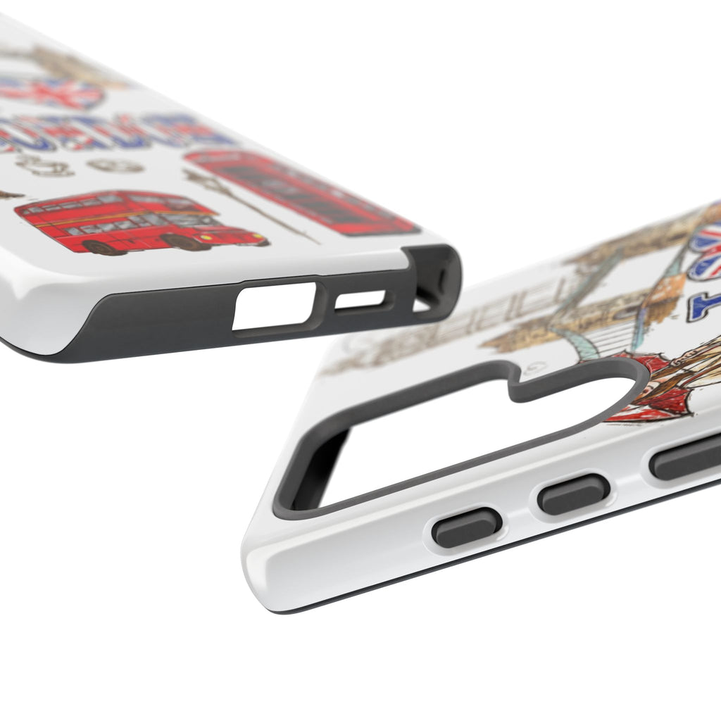 I Love London Illustrated Collage phone case | Tough Case