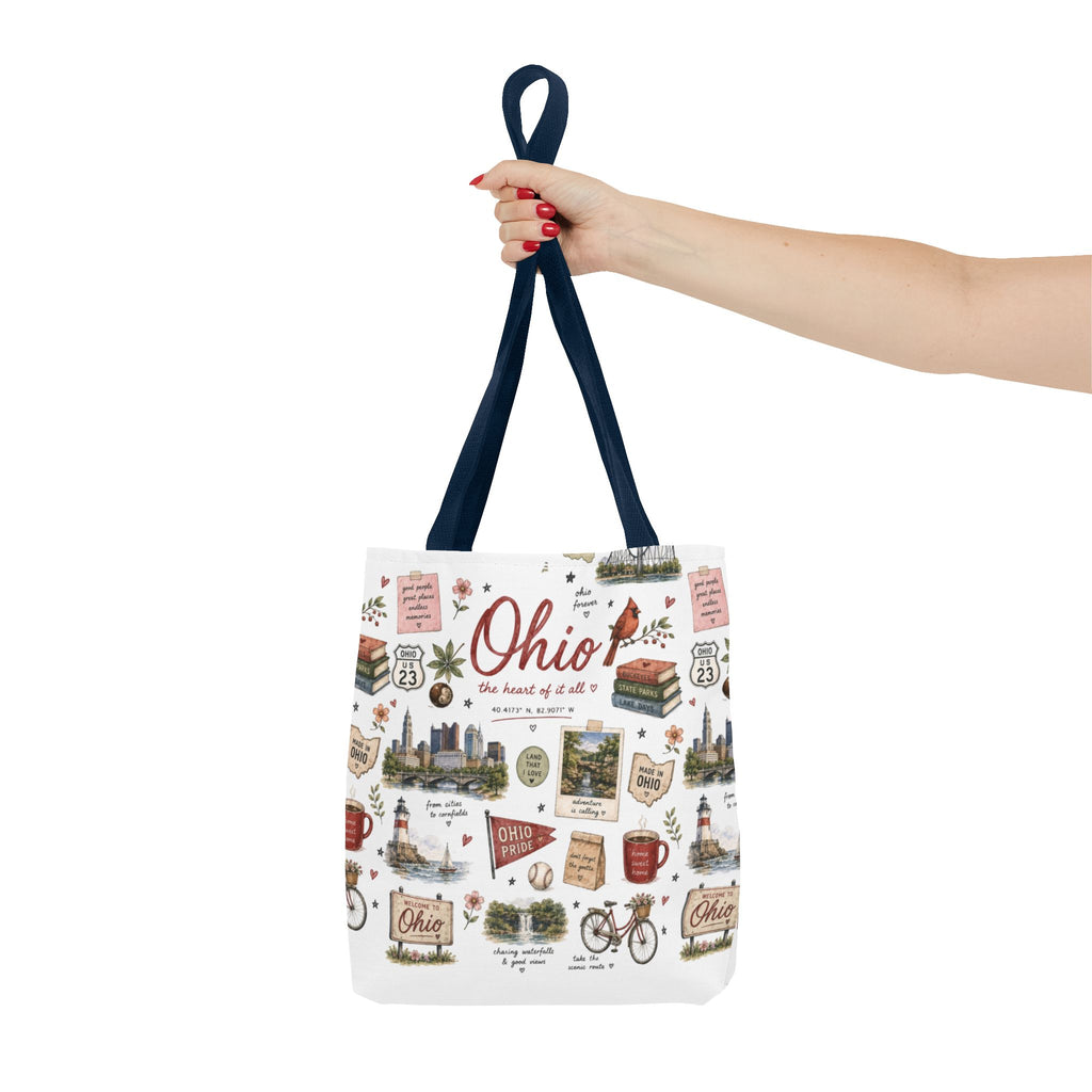 Ohio Illustrated Tote Bag — All-Over-Print Travel & Gift Tote