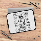 Architect Raccoon Laptop Sleeve — Sketch-Style Protective Case for Students & Designers