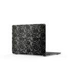 Black Lace Pattern Clear MacBook Case — Protective Decorative Cover