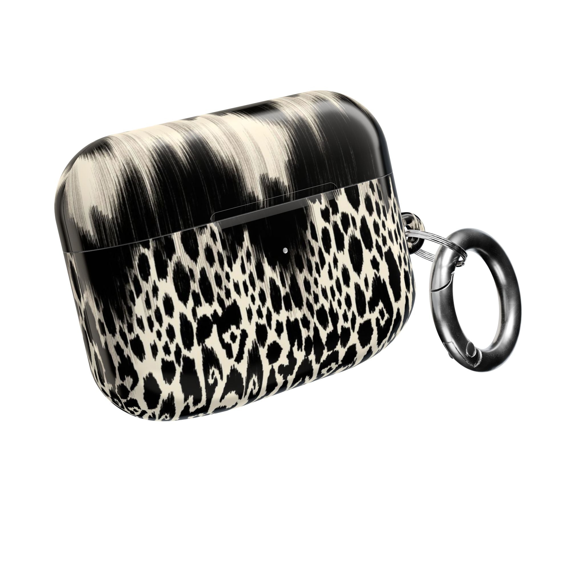 Leopard Print AirPod Case — Black & Ivory Chic Protective Cover