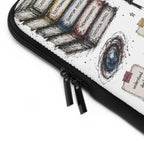Physics Doodle Laptop Sleeve — Cute Science Notes & Cat Illustration
