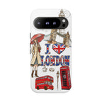 I Love London Illustrated Collage phone case | Tough Case