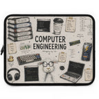 Computer Engineering Laptop Sleeve — Cute Tech Doodle Design