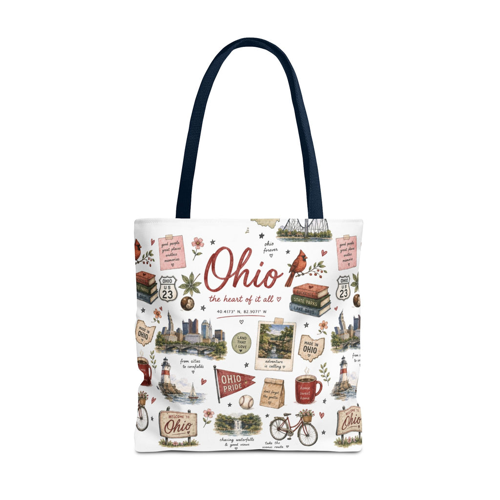 Ohio Illustrated Tote Bag — All-Over-Print Travel & Gift Tote