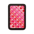 Retro Pink & Red Heart - Magsafe Card Holder