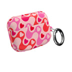 Heart Pattern AirPod Case — Pink Retro Love Protective Cover