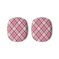 Pink Plaid AirPods Max Ear Cup Covers — Patterned Headphone Replacement Skins