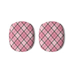Pink Plaid AirPods Max Ear Cup Covers — Patterned Headphone Replacement Skins