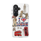 I Love London Illustrated Collage phone case | Tough Case