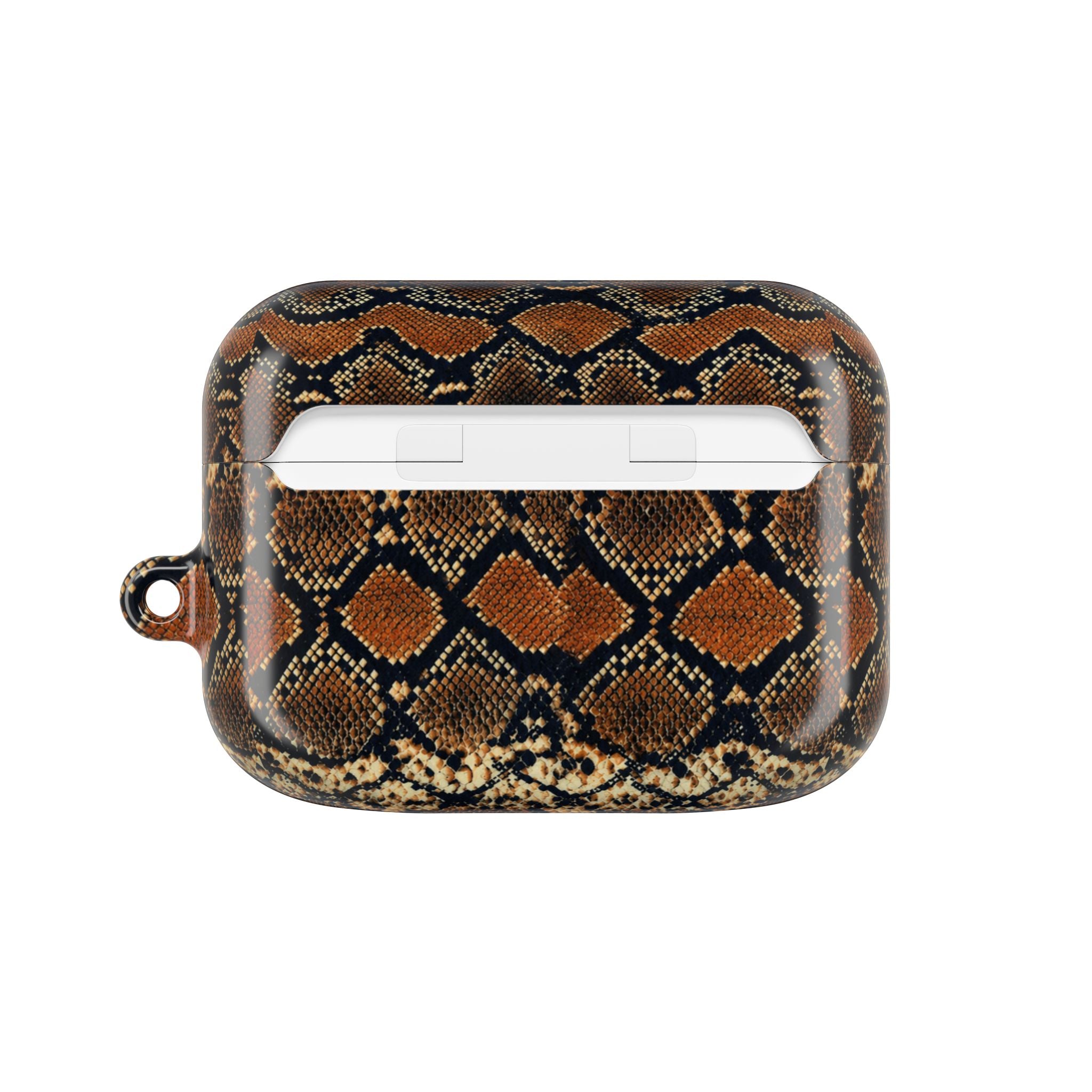 Snake Print AirPod Case — Brown Python Pattern Protective Cover