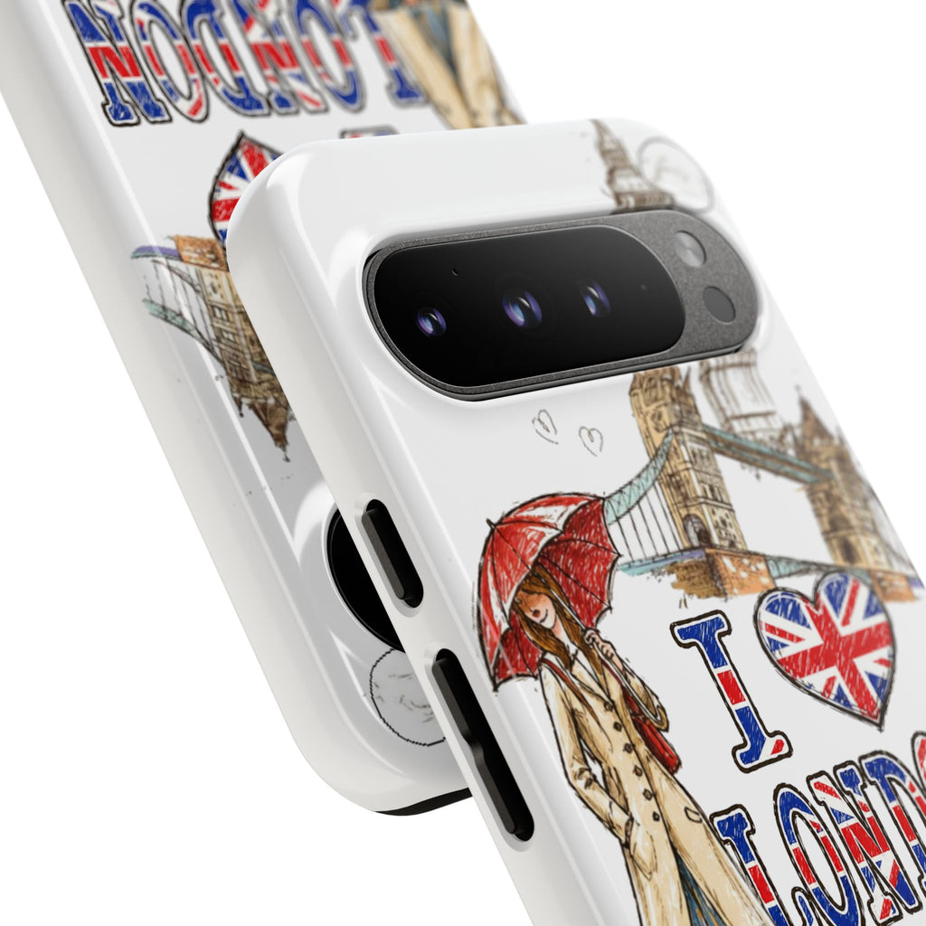 I Love London Illustrated Collage phone case | Tough Case