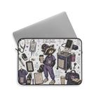 Cute Raccoon Nurse Laptop Sleeve — Nursing Student Gift, Scrubs & Coffee Design