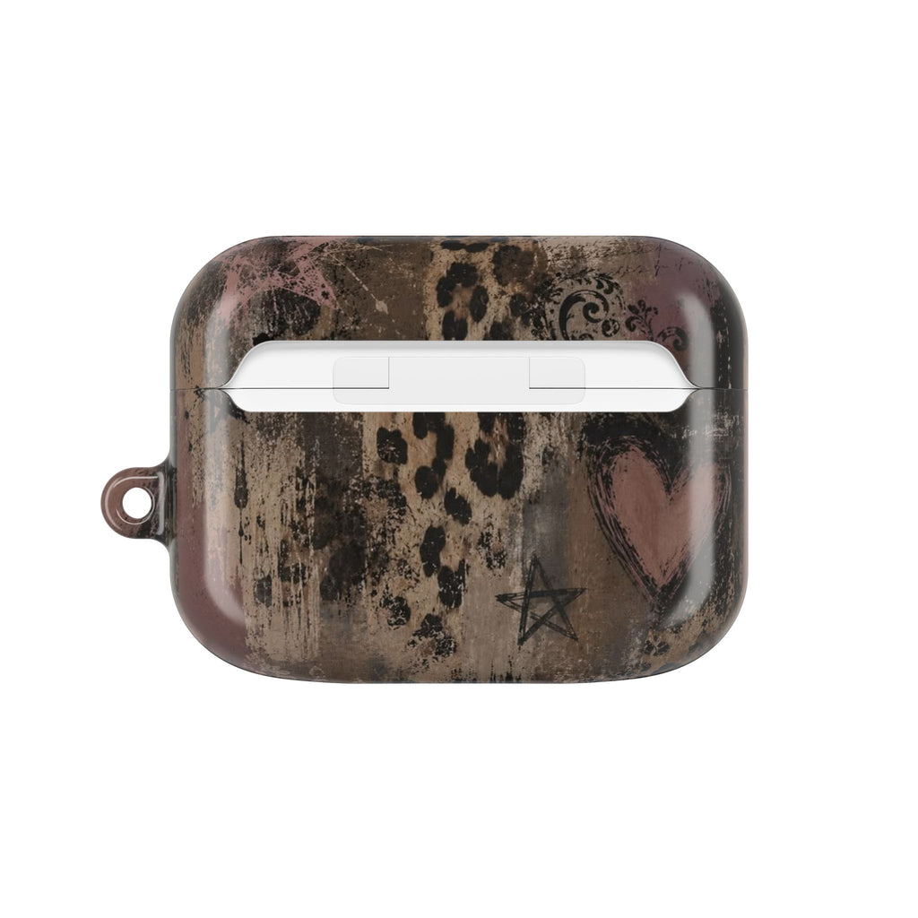 Leopard Heart AirPod Case — Vintage Glam Protective Cover
