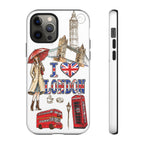 I Love London Illustrated Collage phone case | Tough Case