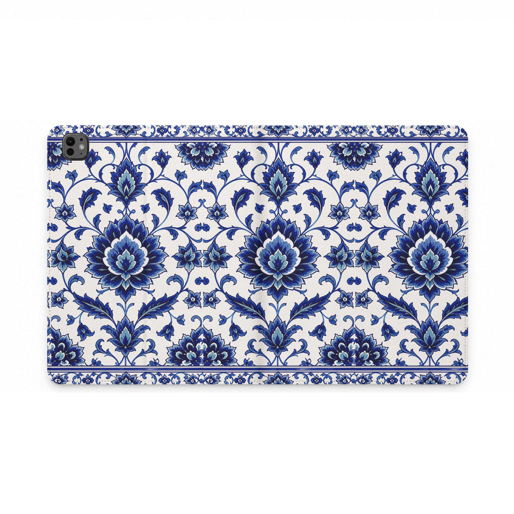 Blue Floral Tablet Folio Case