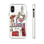 I Love London Illustrated Collage phone case | Tough Case