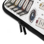Physics Doodle Laptop Sleeve — Cute Science Notes & Cat Illustration