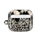 Leopard Print AirPod Case — Black & Ivory Chic Protective Cover