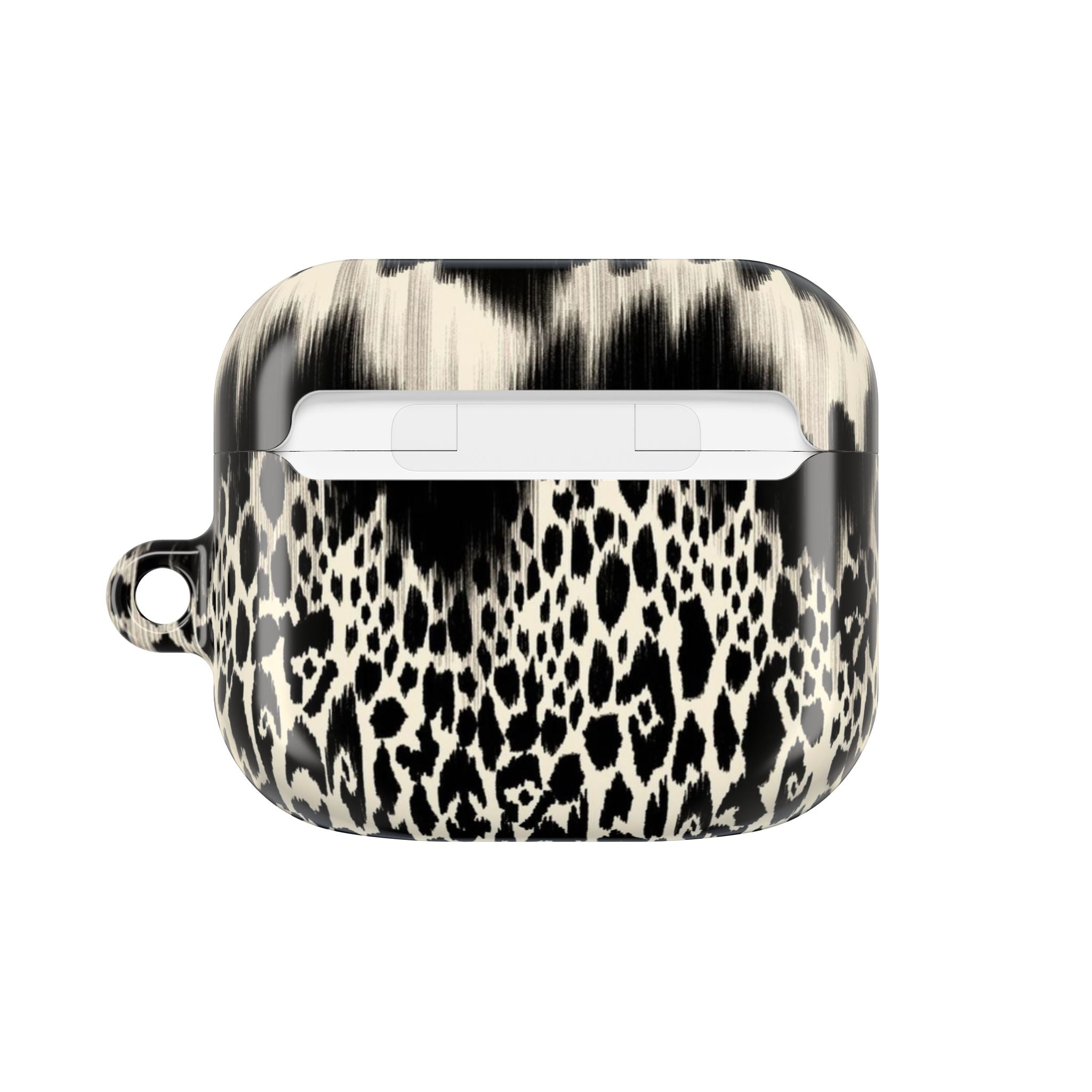 Leopard Print AirPod Case — Black & Ivory Chic Protective Cover