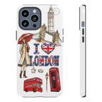 I Love London Illustrated Collage phone case | Tough Case