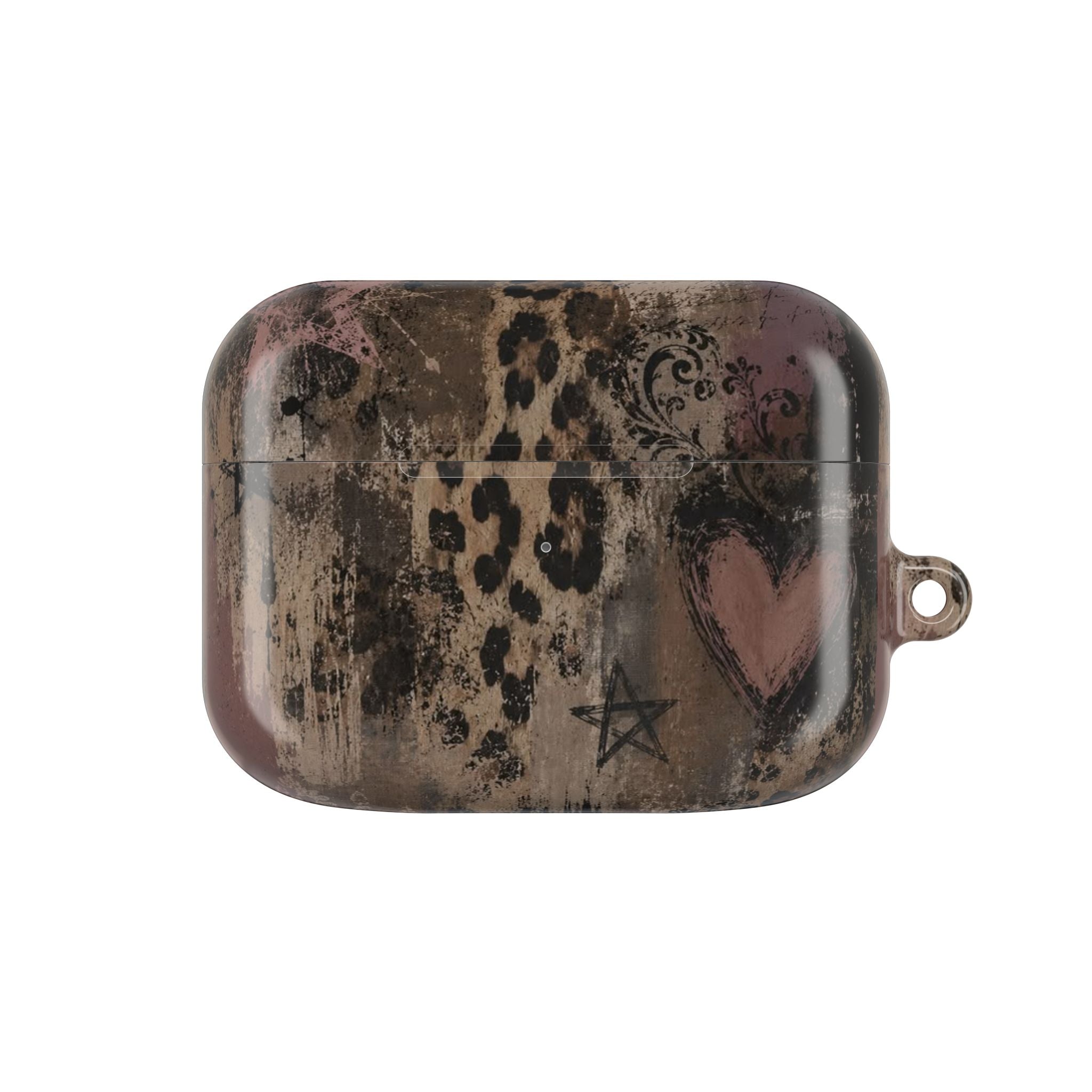 Leopard Heart AirPod Case — Vintage Glam Protective Cover