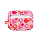 Heart Pattern AirPod Case — Pink Retro Love Protective Cover
