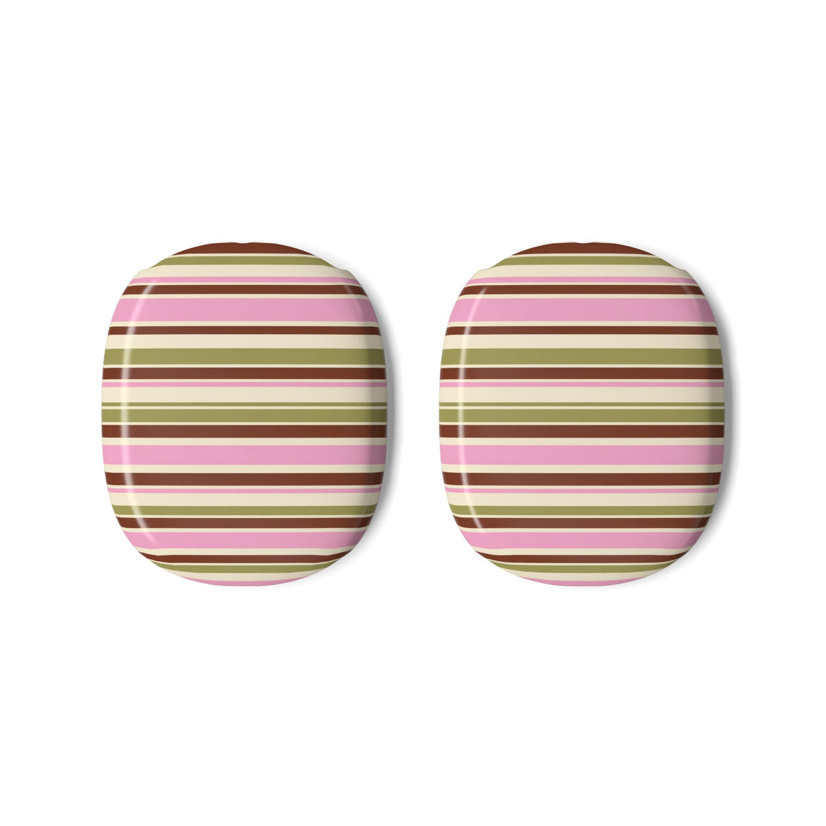 Striped Pink & Olive - AirPod Max Case