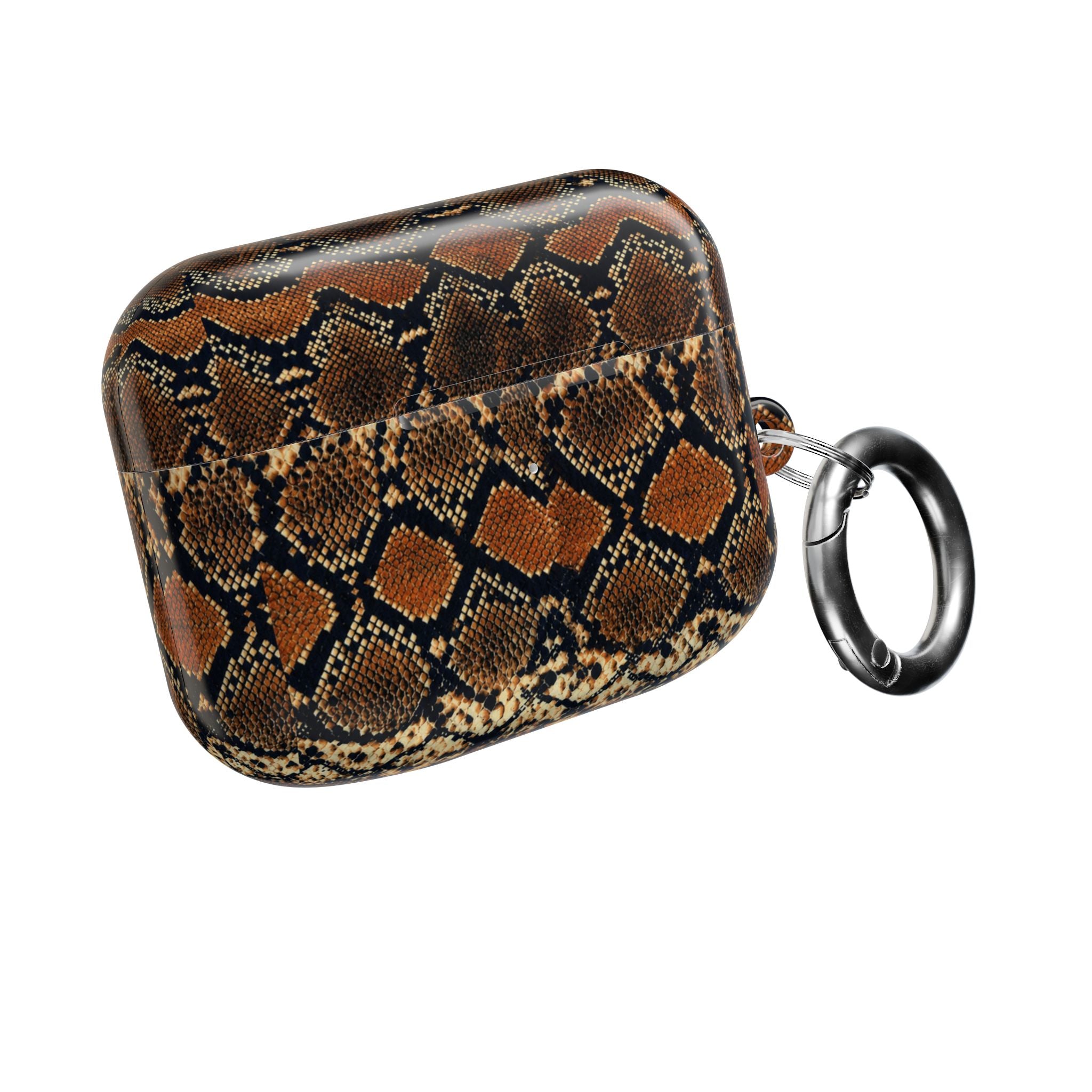 Snake Print AirPod Case — Brown Python Pattern Protective Cover
