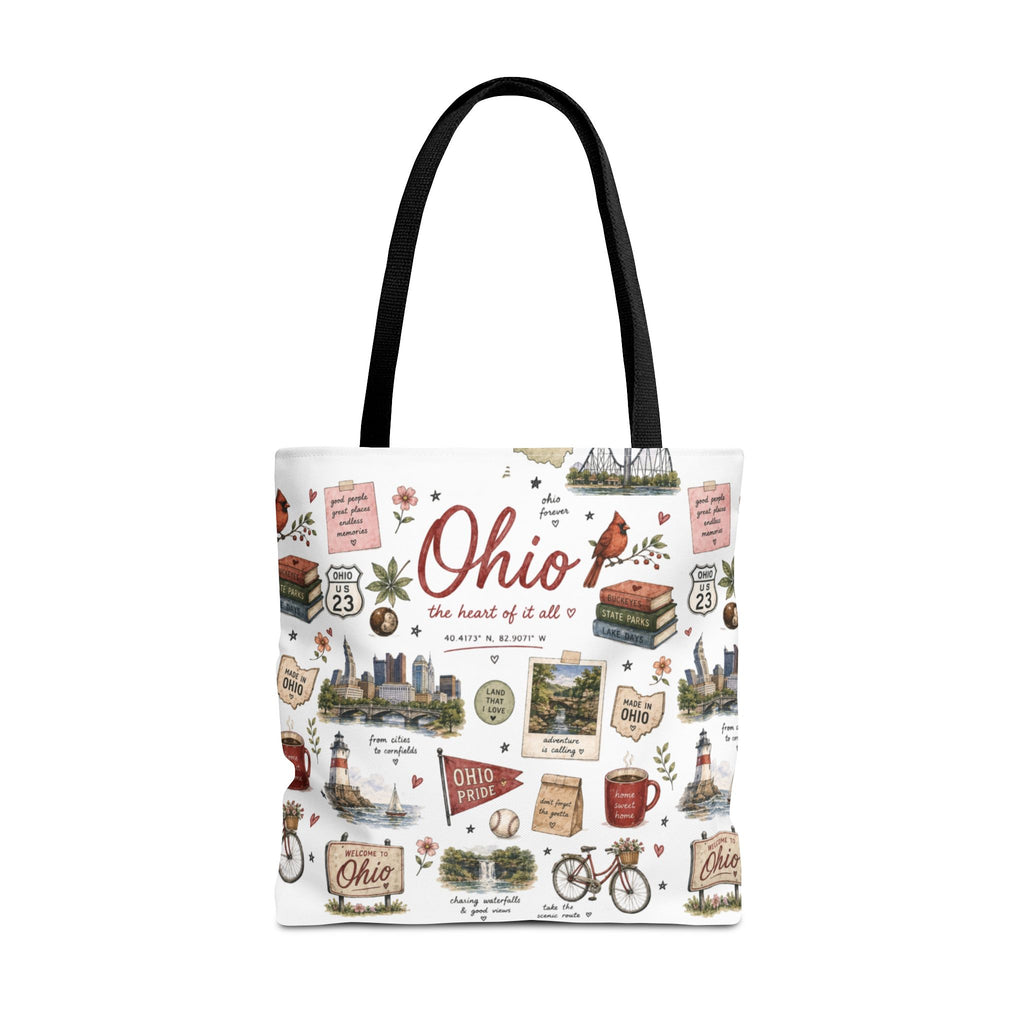Ohio Illustrated Tote Bag — All-Over-Print Travel & Gift Tote